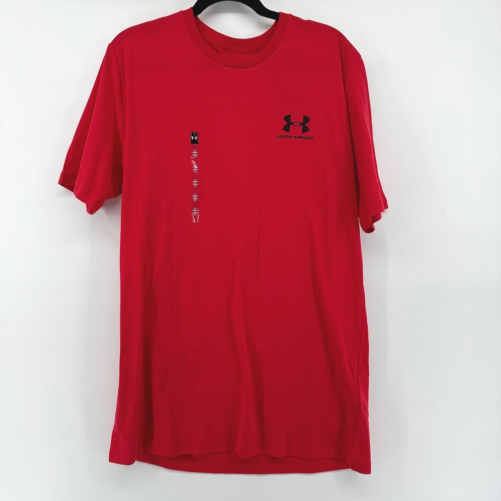 Under Armour Mens Sportstyle LC SS T-Shirt Red 1326799-600 Size M